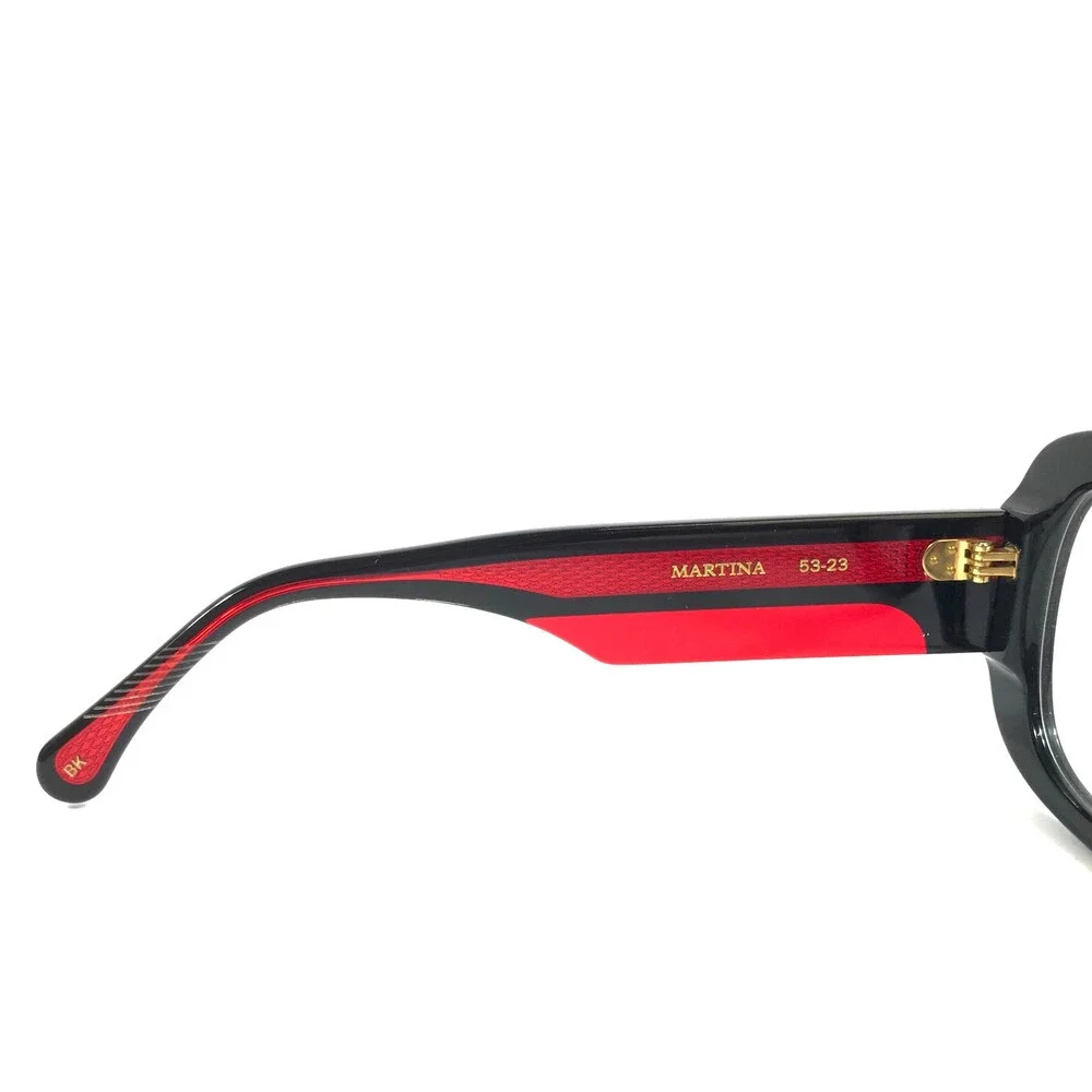 Alfred Kerbs Eyeglasses Frames MARTINA BK Black Red Square Full Rim 53-23-140